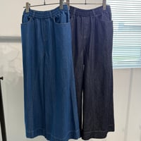 予約商品！２０２７spring！DENIM SWITCHING FLARE PANTS MNN-PT-184〜MANON〜