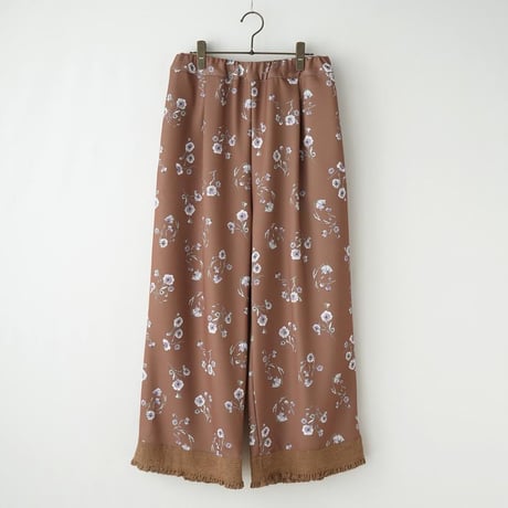 2026AW RACE HEM ORIGINAL FLOWER EASY PANTS MNN-PT-176〜MANON〜  の