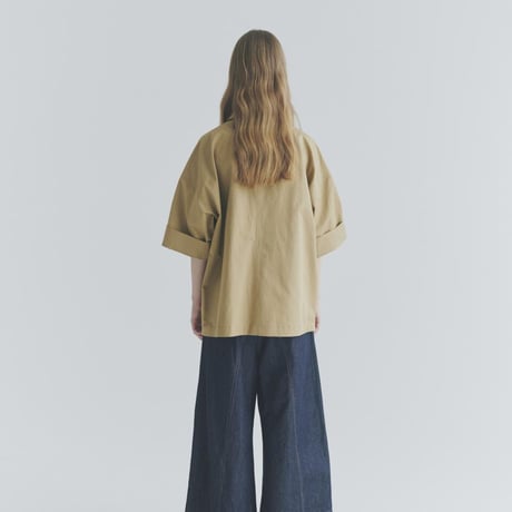 DENIM SWITCHING FLARE PANTS MNN-PT-184〜MANON〜