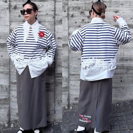 予約商品！2027spring  THOMAS MAGPIE トーマスマグパイ タイトスカート ピンストライプ(2271602)【先行予約：3月お届け】