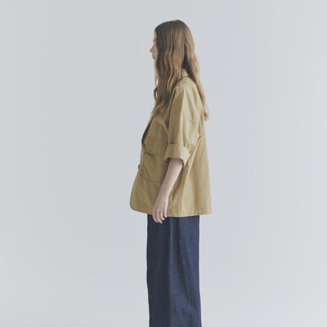 DENIM SWITCHING FLARE PANTS MNN-PT-184〜MANON〜