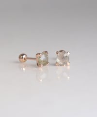 【anq.】SV925・ピンクゴールド ラブラドライト ピアス