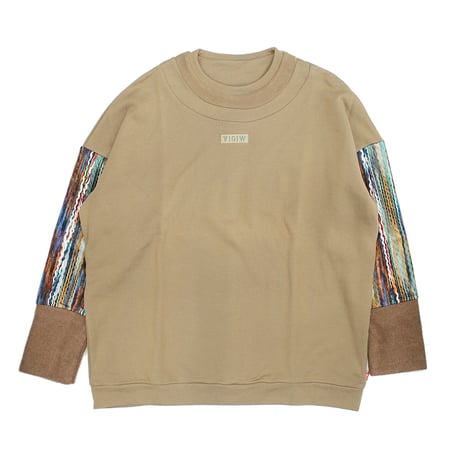 【USED】 VIRGOwearworks "ETHNIC ARMS SWEATSHIRT" KHAKI / サイズ3(L)