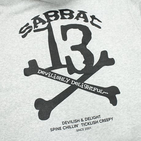 【SABBAT13】 "13X-BONE HOODIE" /  ASH