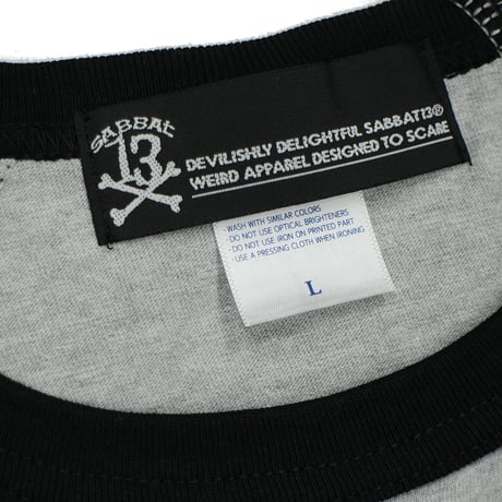 【SABBAT13】 "13X-BONE RAGLAN 3/4 T" / GRAY-BLACK