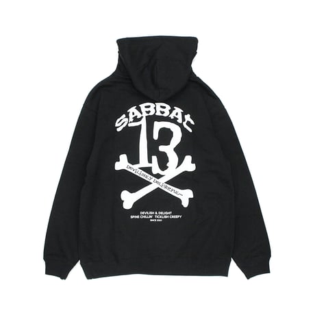 【SABBAT13】 "13X-BONE HOODIE" / BLACK