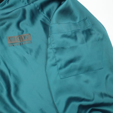 【USED】 VIRGOwearworks "COSMIC FLOWER 2FACE JKT" / L.GRY×AQUA Size3(L)