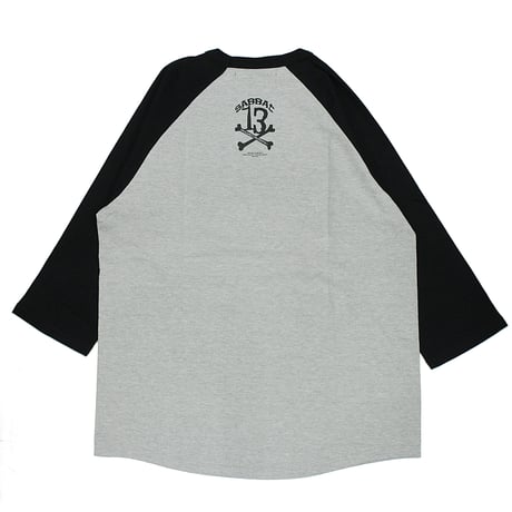 【SABBAT13】 "13X-BONE RAGLAN 3/4 T" / GRAY-BLACK