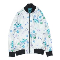 【USED】 VIRGOwearworks "COSMIC FLOWER 2FACE JKT" / L.GRY×AQUA Size3(L)