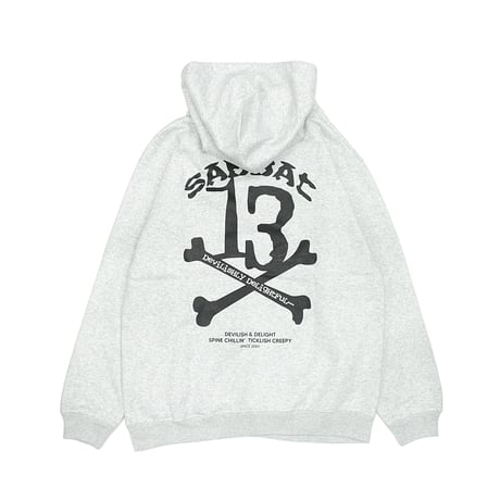 【SABBAT13】 "13X-BONE HOODIE" /  ASH