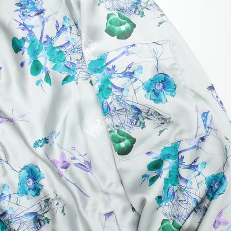 【USED】 VIRGOwearworks "COSMIC FLOWER 2FACE JKT" / L.GRY×AQUA Size3(L)