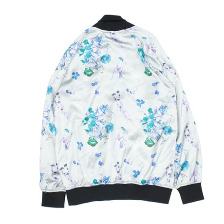 【USED】 VIRGOwearworks "COSMIC FLOWER 2FACE JKT" / L.GRY×AQUA Size3(L)