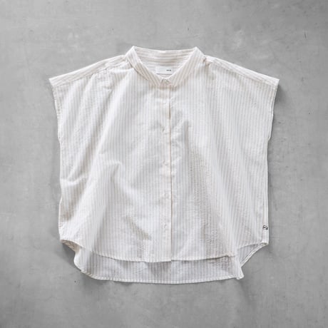 HUIS ハウス　コードレーンフレンチスリーブワイドブラウス　ホワイト CATEGORY シャツ・ブラウス | HUIS onlinestore