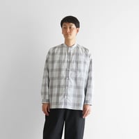 レピアコードブロックバンドカラーオーバーシャツ（グレーチェック）【ユニセックス】015