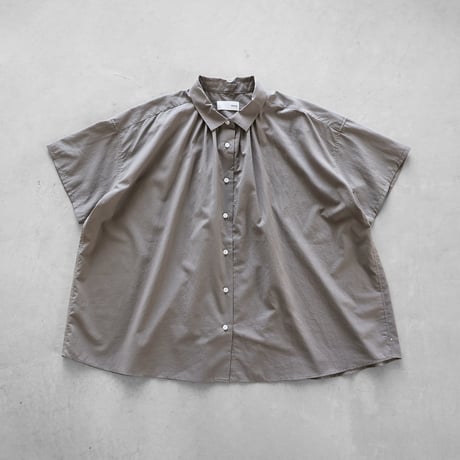 美品】HUIS.シャトルリネンワイドプルオーバーベージュシャツハウス 