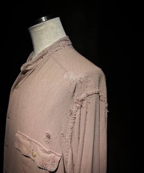 Dust Rose Distressed Rayon Field Shirt