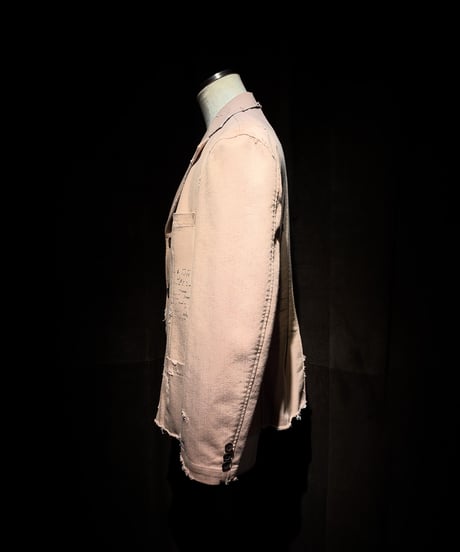 Faded Dust Pink Script Tailored Jacke