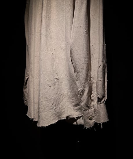Vintage damage Draped shirt - Beige