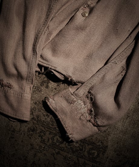 Dust Rose Distressed Rayon Field Shirt