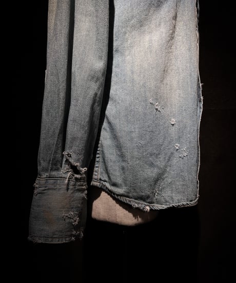 Faded Western Denim Repair Shirt