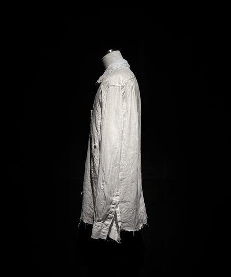 Vintage damage Linen shirt - White