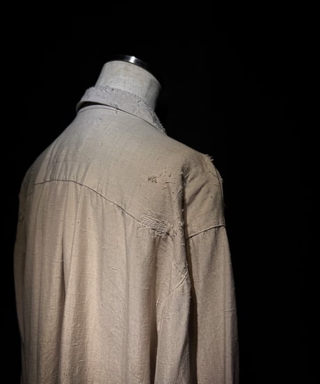 Vintage damage Draped shirt - Beige