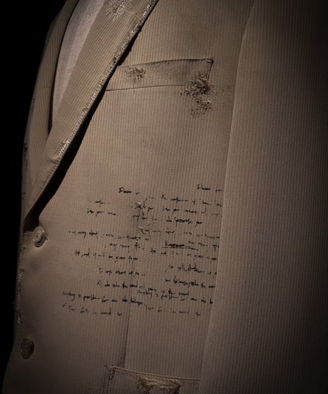 Faded Archive Script Tailored Jacket