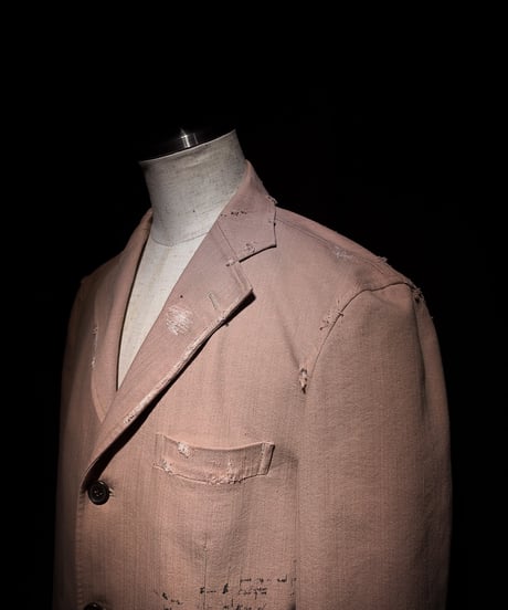 Faded Dust Pink Script Tailored Jacke