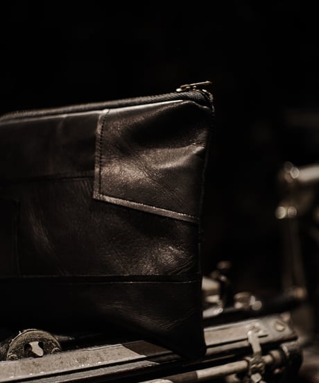 Re:Piece Leather  Patchwork Pouch