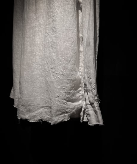 Vintage damage Linen shirt - White