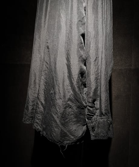Faded Black Silk-100% Utility Shirt