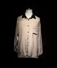 Faded Two-Tone Distressed Rayon Shirt