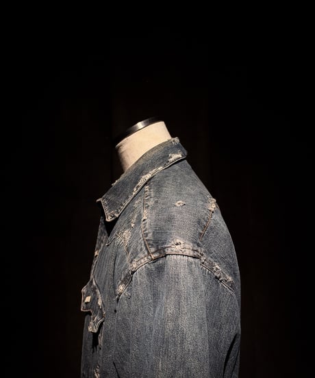Faded Archive Distressed Western Denim Shirt