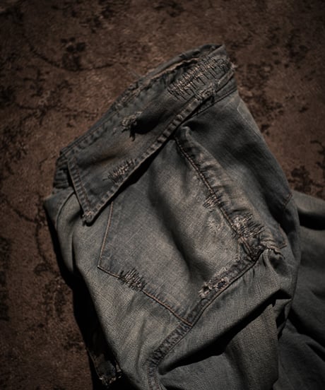 Faded Western Denim Repair Shirt