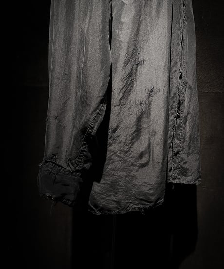 Faded Black Silk-100% Utility Shirt