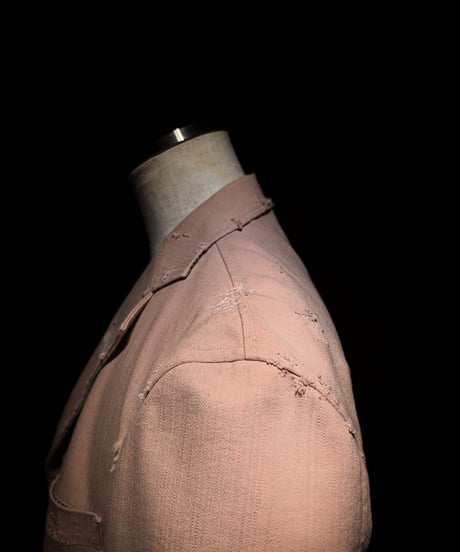 Faded Dust Pink Script Tailored Jacke