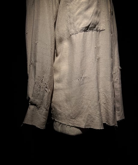 Vintage damage Draped shirt - Beige