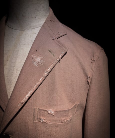 Faded Dust Pink Script Tailored Jacke