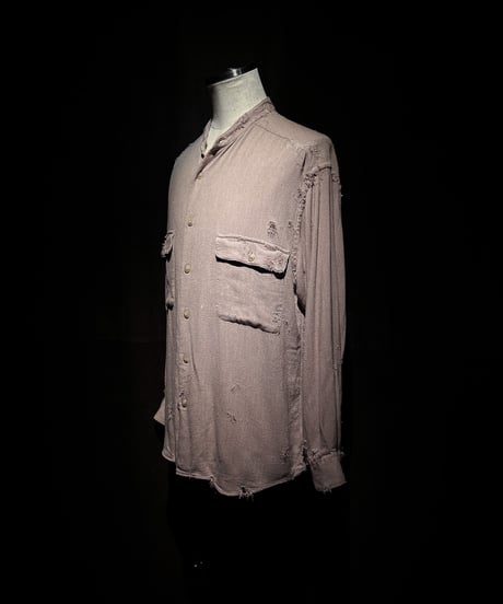 Dust Rose Distressed Rayon Field Shirt