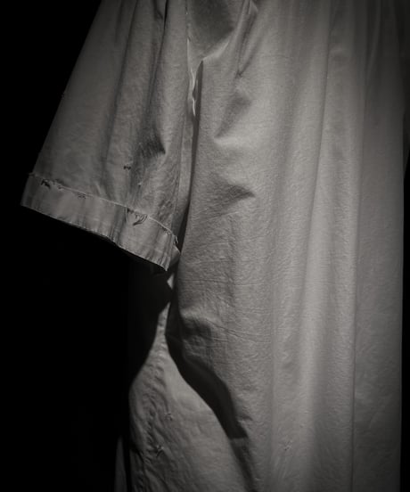 Short Sleeve Open Collar Shirt - White
