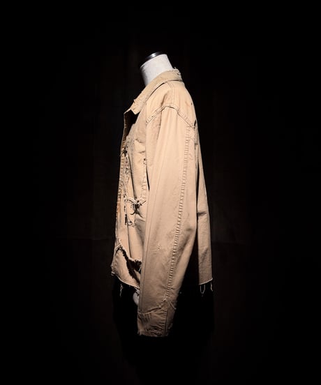 Faded Sand Archive Cropped Chore Jacket