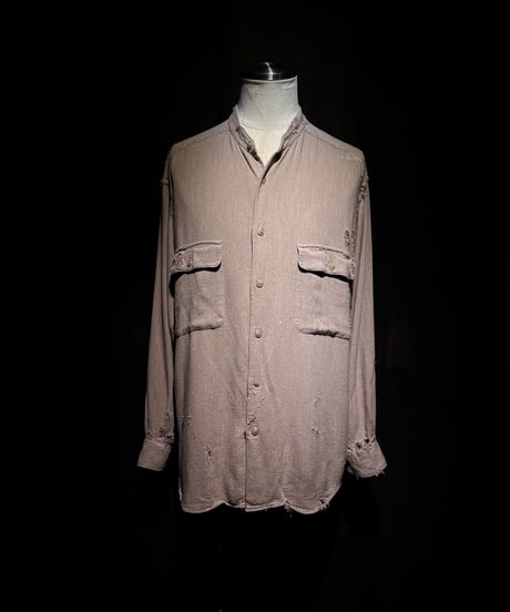 Dust Rose Distressed Rayon Field Shirt