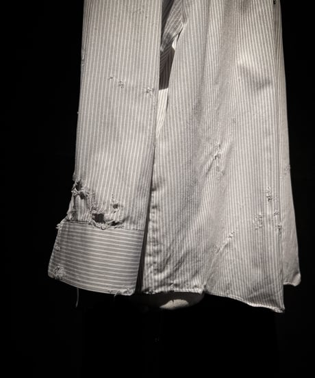 Distressed Pinstripe damage Shirt