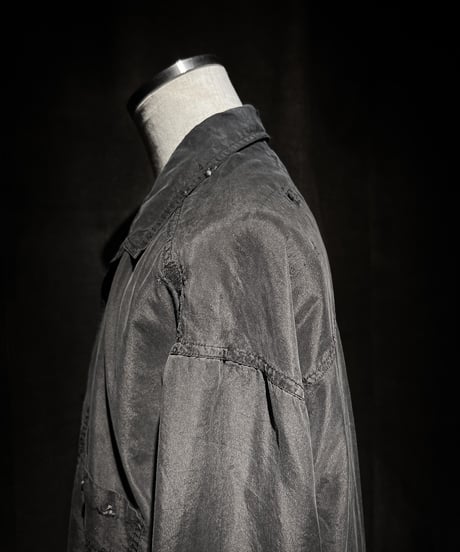 Vintage damage Distressed Silk Shirt - Old Black