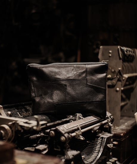 Re:Piece Leather  Patchwork Pouch