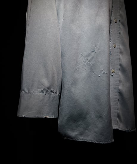 Faded Ice Blue Distressed Shirt