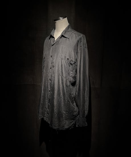 Faded Black Silk-100% Utility Shirt