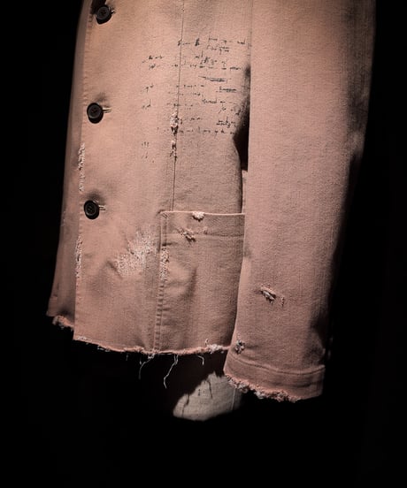 Faded Dust Pink Script Tailored Jacke