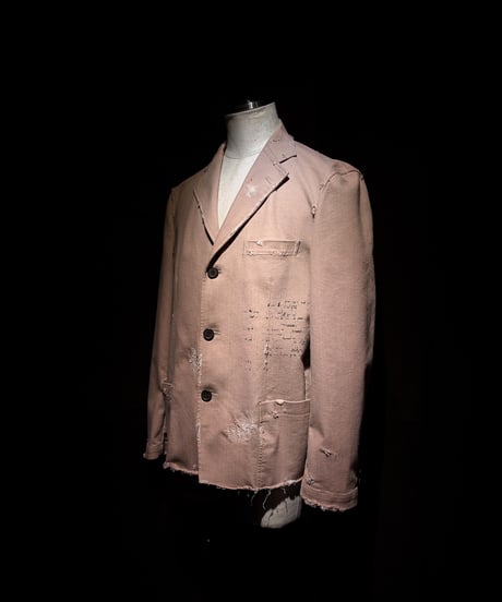 Faded Dust Pink Script Tailored Jacke