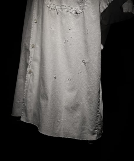 Short Sleeve Open Collar Shirt - White